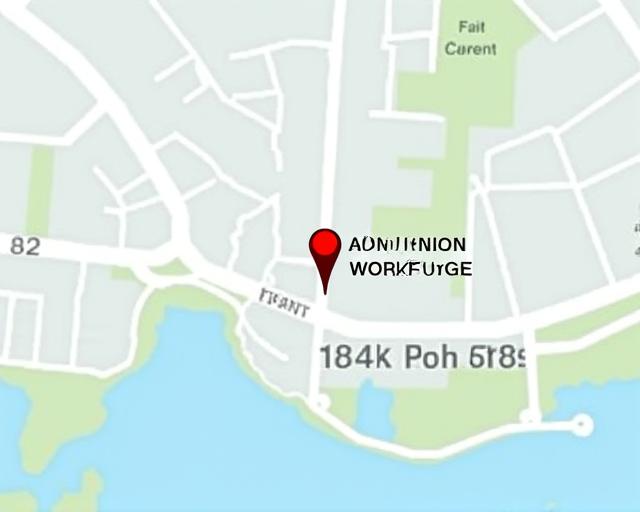 Map showing the location of Dominion Workforce in downtown Toronto.